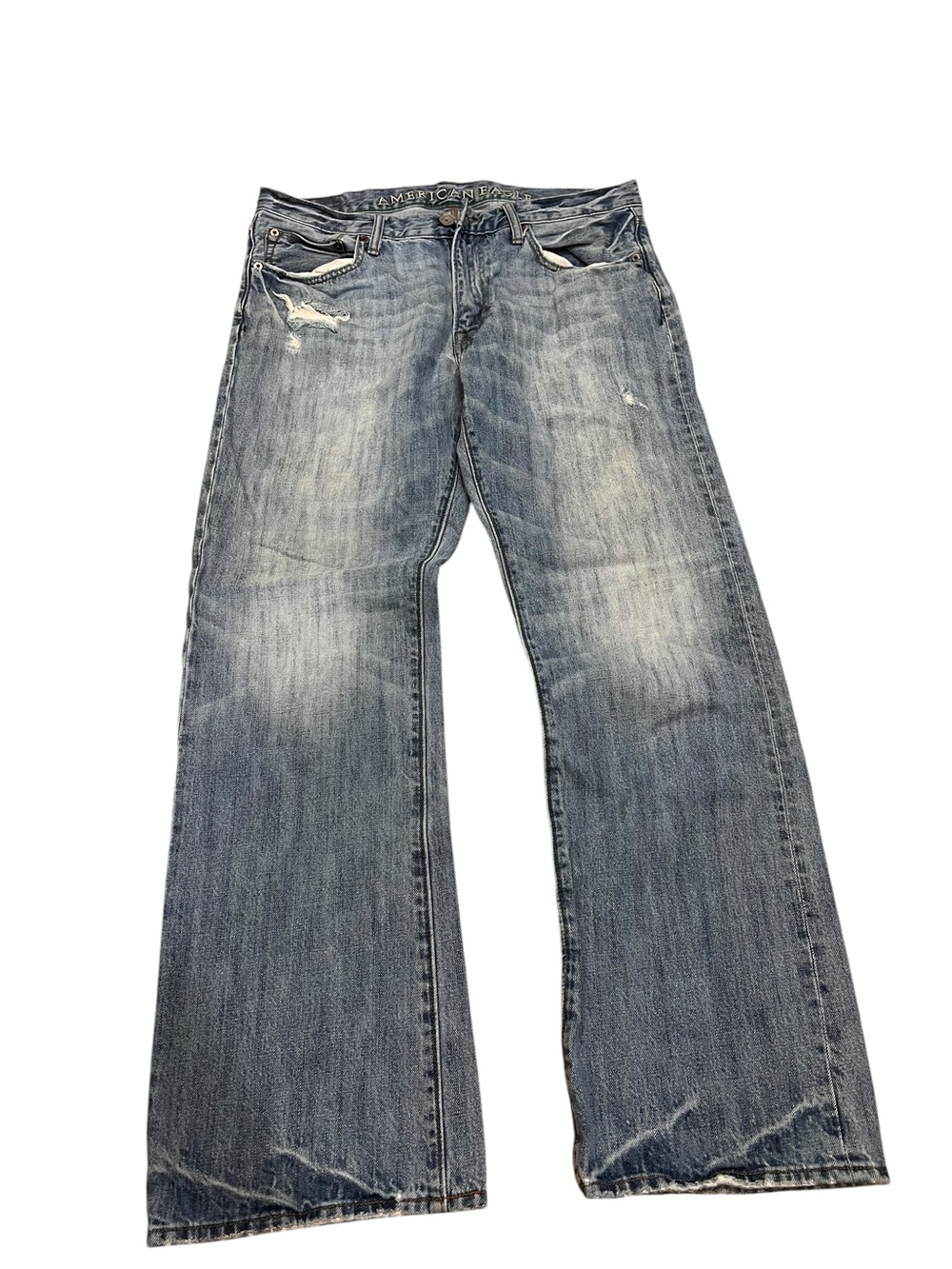 American Eagle Outfitters Men's Faded Blue Bootcut Jeans